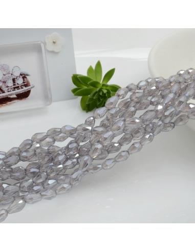 Mezzi Cristalli a Goccia Sfaccettata Lilla 3.5x5mm 95pz | GDO