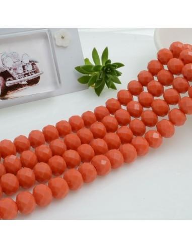 Filo di Mezzi Cristalli cinesi Salmone rondelle cipollotti 6x8mm sfaccettati briolette 65-70pz GDO | Gioie d'Oriente