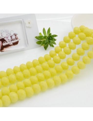 Filo di Mezzi Cristalli cinesi Giallo Pastello rondelle cipollotti 6x8mm sfaccettati briolette 65-70pz GDO | Gioie d'Oriente