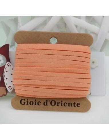 Filo in alcantara colore arancione chiaro 5mt 3mm GDO