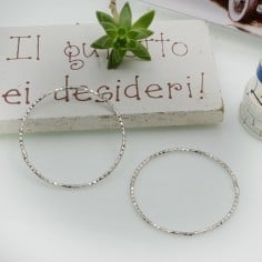 Connettore tondo vuoto in argento 925 diamantato 25 mm 1pz Gioie d'Oriente 2