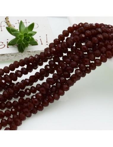 Filo di Mezzi Cristalli 2.5x3.5mm Marrone Rosso 110pz GDO