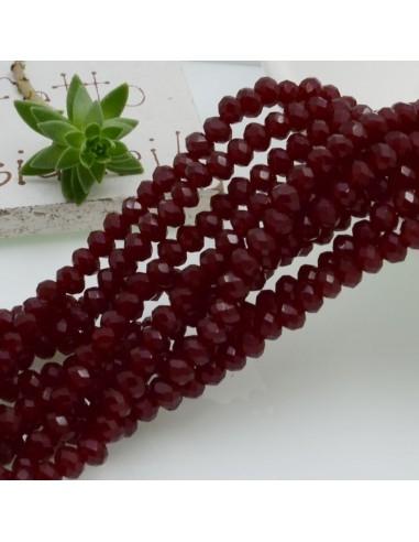 Filo di Mezzi Cristalli 2.5x3.5mm Bordò 110pz GDO