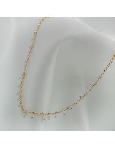 Collana con perline indiane 40 cm in rame oro 18K GDO