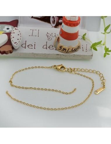 Base bracciale catena ovale sottile...