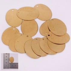 Ciondoli ovali da incidere in ottone 15 x 20 mm 3pz Gioie d'Oriente