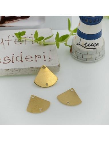 Ciondoli goccia da incidere in ottone 12 x 13 mm 5pz Gioie d'Oriente
