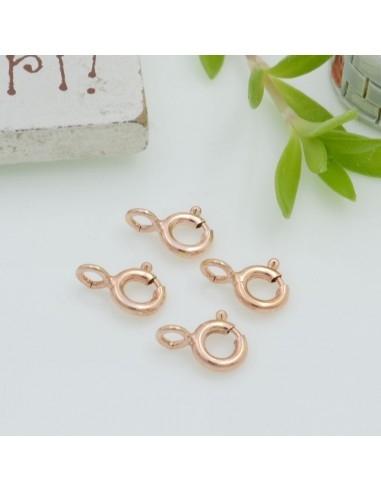 Moschettone Anello a molla 6mm da 10 pz in argento 925%