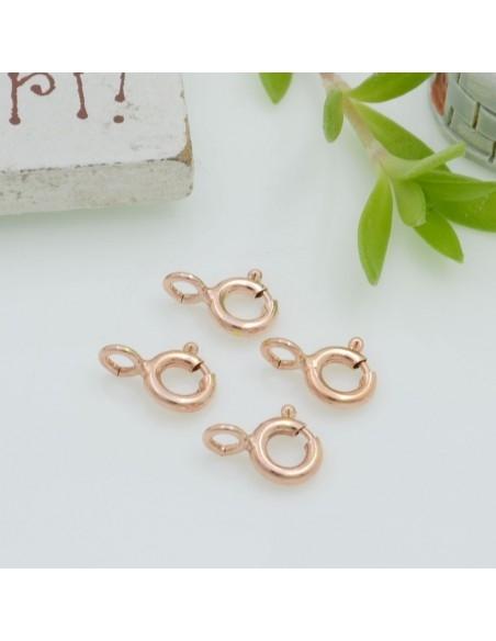 Moschettone Anello a molla 6mm da 10 pz in argento 925%