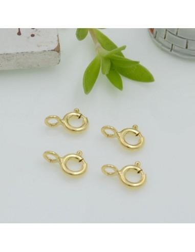 Moschettone Anello a molla 6mm da 10 pz in argento 925%