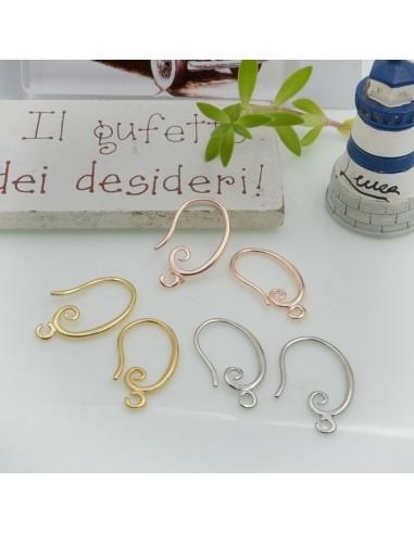 Monachelle in ottone dal design morbido 13x18mm 1 paio