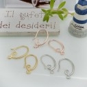 Monachelle in ottone dal design morbido 13x18mm 1 paio