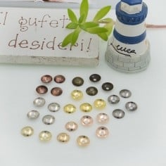 Copri perle lisce in ottone colori varianti 5mm 90pz Gioie d'Oriente