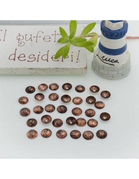 Copri perle lisce in ottone colori varianti 5mm 90pz Gioie d'Oriente