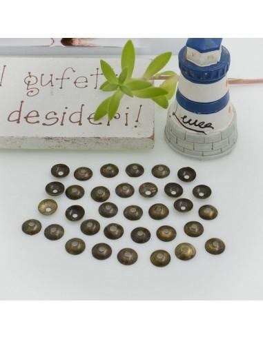 Copri perle lisce in ottone colori varianti 5mm 90pz Gioie d'Oriente