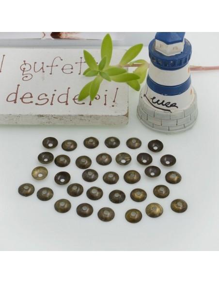 Copri perle lisce in ottone colori varianti 5mm 90pz Gioie d'Oriente