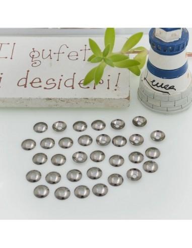 Copri perle lisce in ottone colori varianti 5mm 90pz Gioie d'Oriente