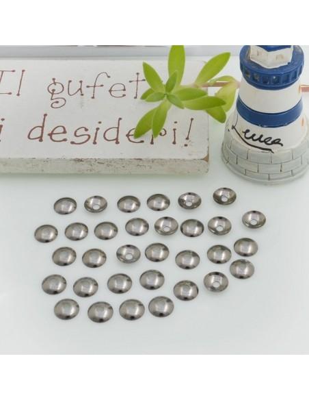 Copri perle lisce in ottone colori varianti 5mm 90pz Gioie d'Oriente