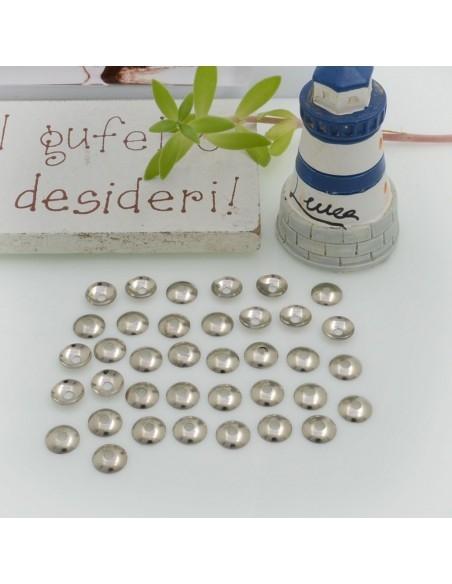 Copri perle lisce in ottone colori varianti 5mm 90pz Gioie d'Oriente