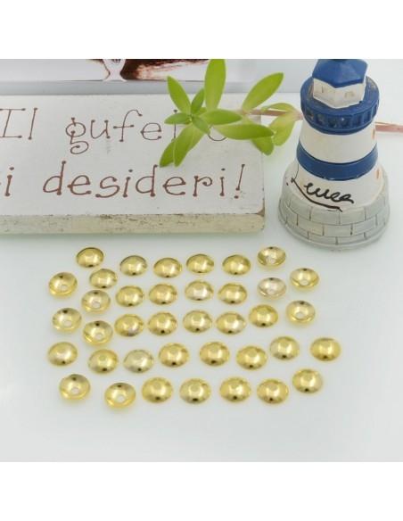 Copri perle lisce in ottone colori varianti 5mm 90pz Gioie d'Oriente