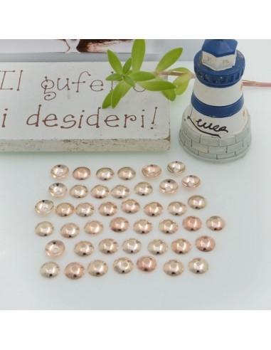 Copri perle lisce in ottone colori varianti 5mm 90pz Gioie d'Oriente