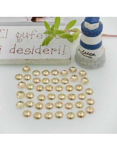 Copri perle lisce in ottone colori varianti 5mm 90pz Gioie d'Oriente