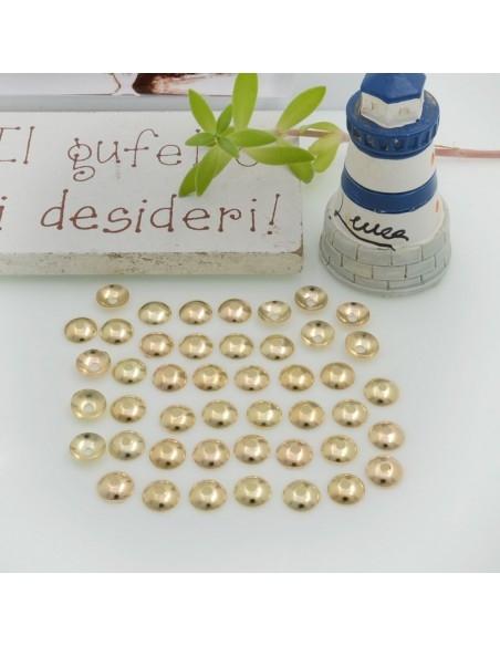 Copri perle lisce in ottone colori varianti 5mm 90pz Gioie d'Oriente