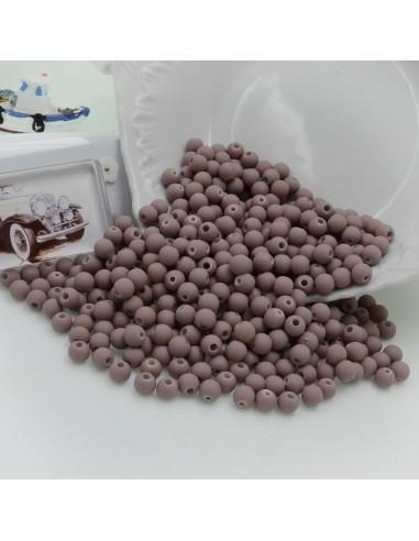 Perle tonde in resina opaca cammello 6mm confezione 450pz |GDO