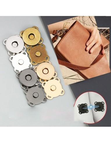 Bottone magnetico 4 anelli 15 mm borsa CALAMITA PER BORSE 1coppia GDO