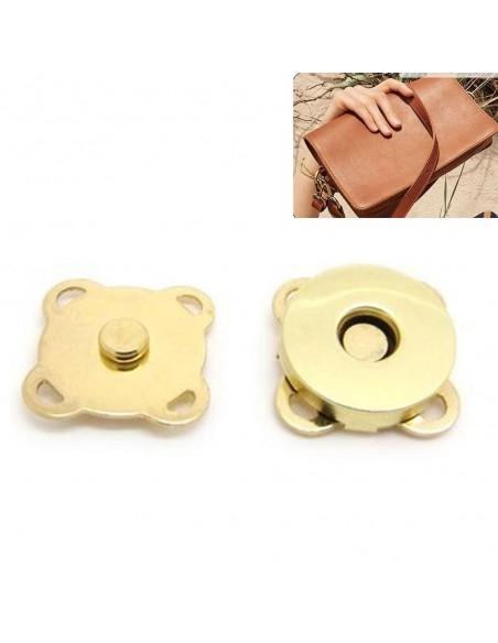 Bottone magnetico 4 anelli 15 mm borsa CALAMITA PER BORSE 1coppia GDO
