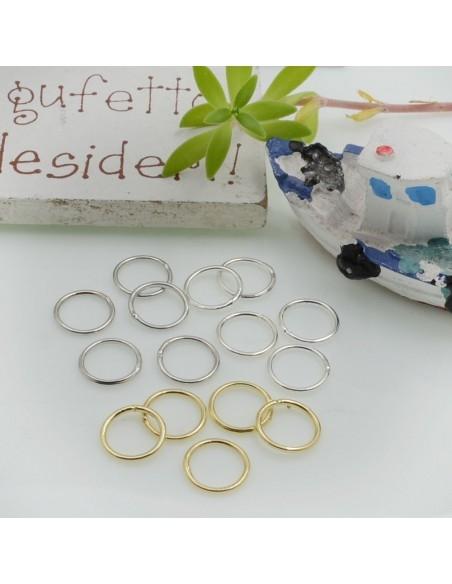 Anellini chiusi saldati ottone 6mm e 8mm sp.0.8mm |GDO