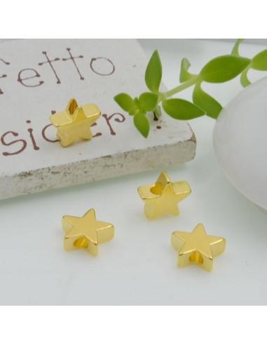 Distanziatori stella piatti in ottone 8.5 mm 2pz color Gioie d'Oriente