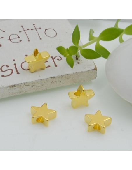 Distanziatori stella piatti in ottone 8.5 mm 2pz color Gioie d'Oriente