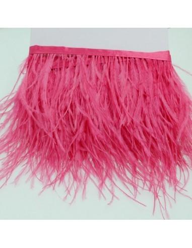 Frange Piume di struzzo colore Fucsia fluo altezza max 16cm lunghezza 20cm GDO | Gioie d'Oriente
