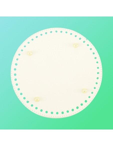 Fondo rigido ecopelle tondo 15cm 45 fori colore Bianco | GDO