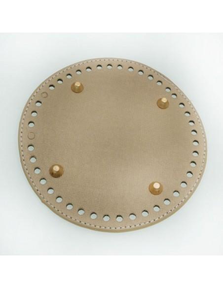 Fondo rigido ecopelle tondo 15cm 45 fori Tortora| GDO