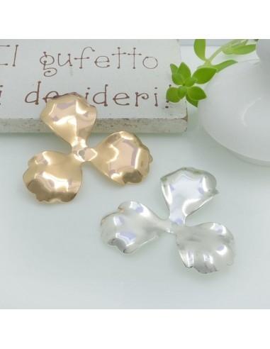 Copriperla foglia in ottone 28 mm 2 pz