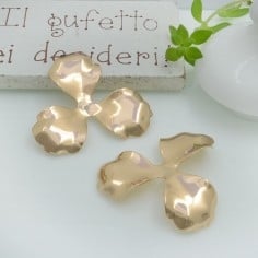 Copri perla foglia in ottone 28mm 2pz Gioie d'Oriente 2