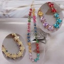 Collana in ottone con Strass colorati a forma di Stelle | GDO