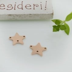 Connettore stella con 3 fori in acciaio inossidabile 10 mm 1pz colori vari Gioie d'Oriente