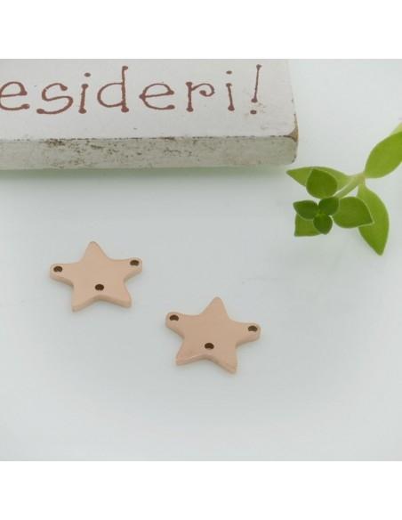 Connettore stella con 3 fori in acciaio inossidabile 10 mm 1pz colori vari Gioie d'Oriente