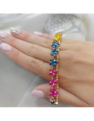 Bracciale elastico con strass colore mix di diversi modelli|GDO