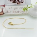 Base bracciale catena cobra con ago chiodino e chiusura in acciaio coloro oro | GDO
