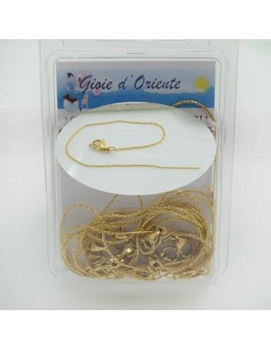 Maxi confezione base bracciale catena cobra con ago chiodino e chiusura in acciaio inossidabile oro 10pz | GDO