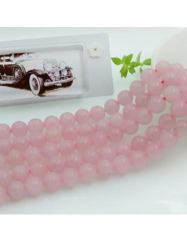 Filo di Quarzo Rosa tondo liscio 8mm circa 45pz | GDO