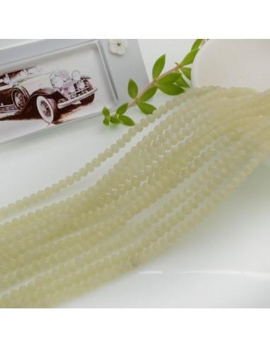 Filo Mezzi Cristalli colore Panna opaco Rondelle Sfaccettate 2.5x3.5mm 110pz GDO
