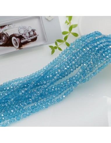 Filo Mezzi Cristalli Celeste AB Rondelle Sfaccettate 2.5x3.5mm 110pz GDO