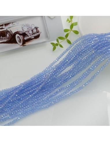 Filo di Mezzi Cristalli Rondelle color Cielo AB 1.5x2.5mm circa 180pz GDO Gioie d'Oriente