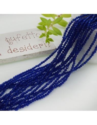 Filo di Zirconi sintetici Blu sfaccettati piccolissimi 2-2.5mm | GDO