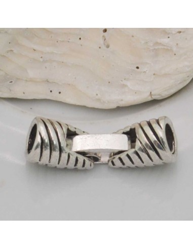 Chiusure Per Cuoio Chiusura 21.5 X 7 MM con terminale 10 X 7 MM TONDO collana bracciale